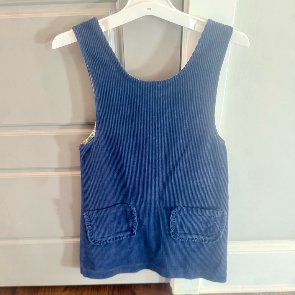 Mini Boden / Girls Blue Corduroy Sleeveless Dress